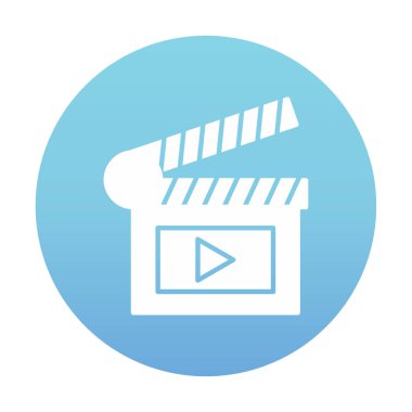 Alkış tahtası vektör düz renk simgesi