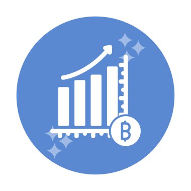 Kâr, kripto para birimi şeması, bitcoin vektör ilüstrasyonu