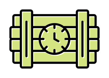 Zaman bombası ikonu vektör illüstrasyonu.
