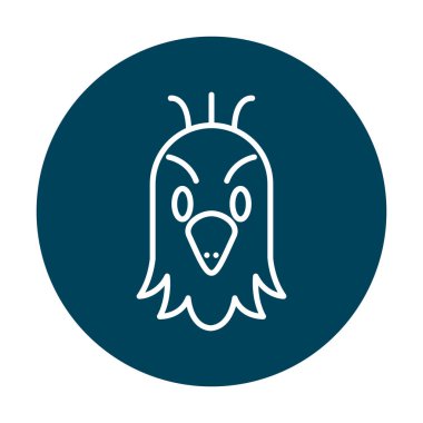 şık papağan kafası logo vektör çizimi tasarımı