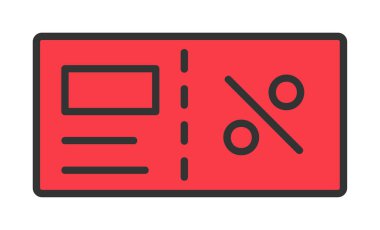 Faturacı Kara Cuma ikon vektör illüstrasyonu  