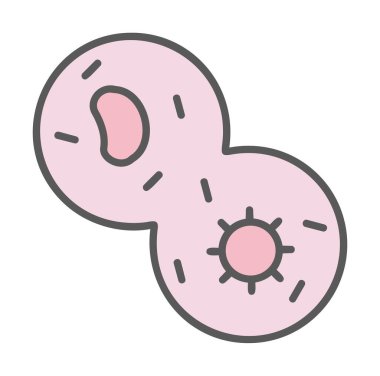 Mitoz web simgesi, vektör illüstrasyonu