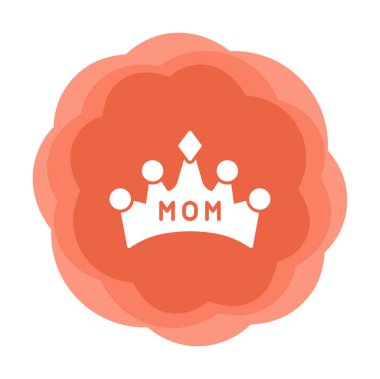 Anne tacı simgesi, vektör illüstrasyonu 