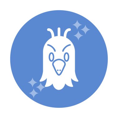 şık papağan kafası logo vektör çizimi