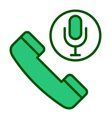 Basit Arama Kaydı simgesi, vektör illüstrasyonu