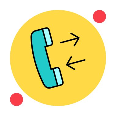 Basit bir telefon görüşmesi. simge vektör illüstrasyon tasarımı