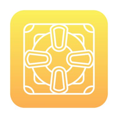 Lifesaver yassı simgesinin vektör çizimi, cankurtaran sembolü  