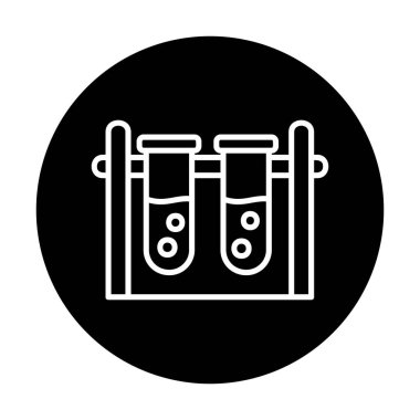 test tüpleri vektör düz renk simgesi 