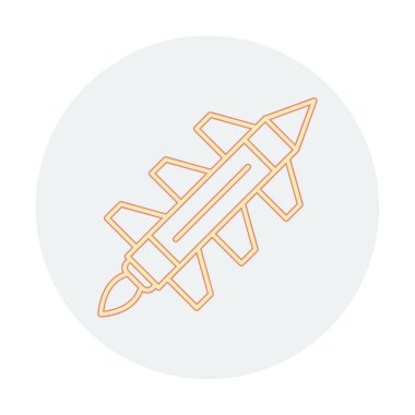 Füze roket ikonu vektör çizimi