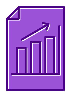 büyüyen grafik, bar grafiği vektör çizimi