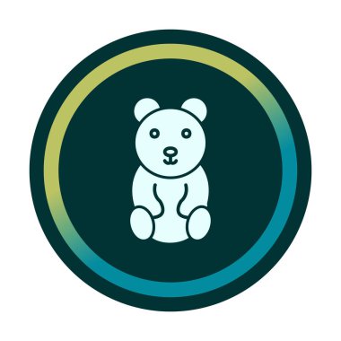  Oyuncak Ayı simgesi vektörü, illüstrasyon