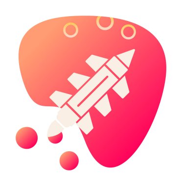 Füze roket ikonu vektör çizimi