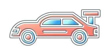 Modern Yarış Arabası simgesi, vektör illüstrasyon tasarımı