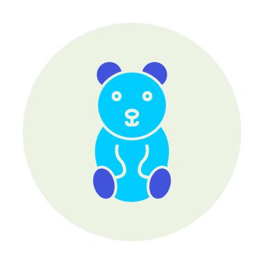  Oyuncak Ayı simgesi vektörü, illüstrasyon