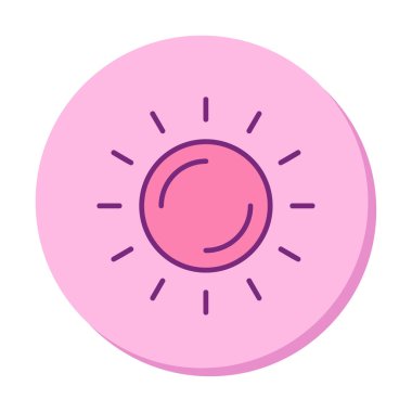 Güneş düz simge vektör çizim