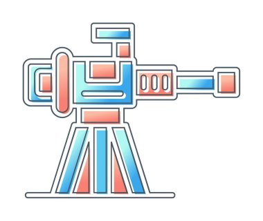 Makine Tüfeği vektör illüstrasyonu