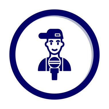 Mikrofonlu rapçinin vektör çizimi 