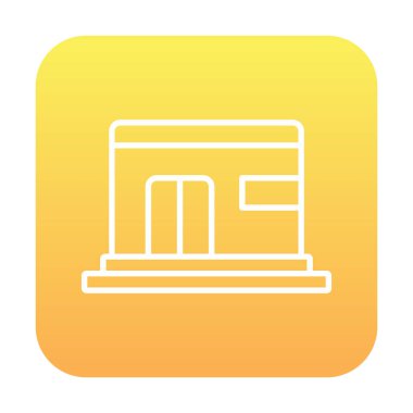 Sığınak düz ikon vektör çizimi