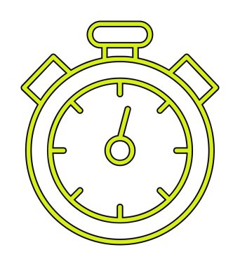 düz çizgi basit web kronometre vektör çizimi