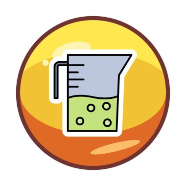 Beaker modern simgesinin vektör illüstrasyonu                          