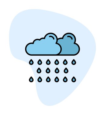 yağmur simgesi, vektör illüstrasyonu  