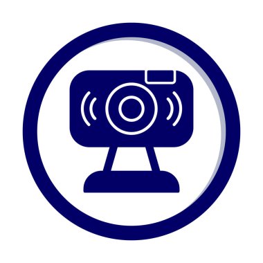Web kamerası. Web simgesi basit illüstrasyon                   