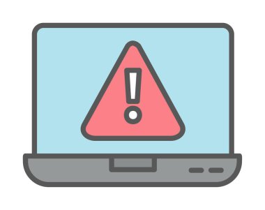 Hata vektör çizimi, Konsept ve grafik tasarım için Adware vektör çizgisi simgesi. 