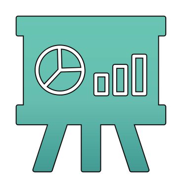 Whiteboard simgesinin vektör illüstrasyonu