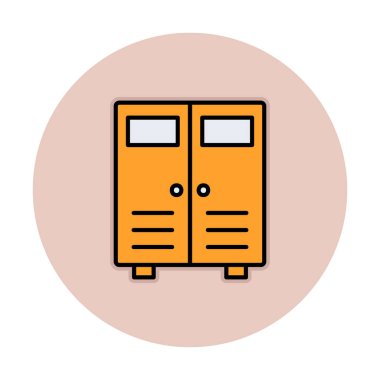 Lockers web simgesi, vektör illüstrasyonu                