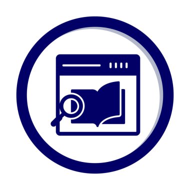 Basit Araştırma Kitabı simgesi, vektör illüstrasyonu