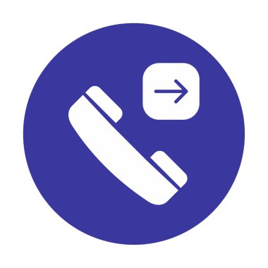 Giden telefon simgesi izole vektör çizimi tasarımı