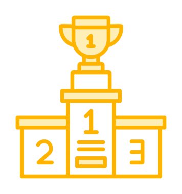 Basit Şampiyon simgesi, vektör illüstrasyonu