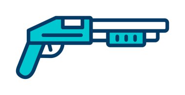 Pompalı düz simge, vektör illüstrasyonu