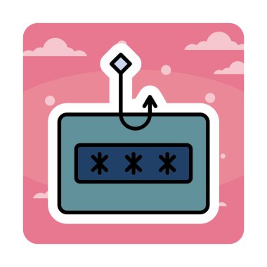 Basit düz frekans çizgisi simgesi vektörü 