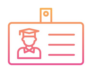 Öğrenci Kimliği Kart vektör illüstrasyonu