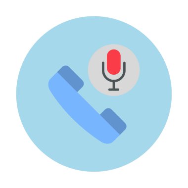 Basit Arama Kaydı simgesi, vektör illüstrasyonu