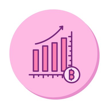 Kâr, kripto para birimi şeması, bitcoin vektör ilüstrasyonu