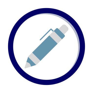 Kalem simgesi, vektör illüstrasyonu. düz tasarım biçimi 