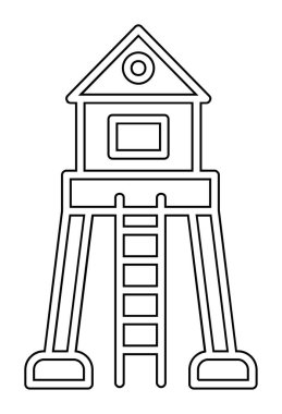 Askeri Kule. Web simgesi basit illüstrasyon 