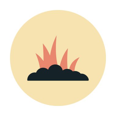 Çim simgesi, vektör illüstrasyonu 