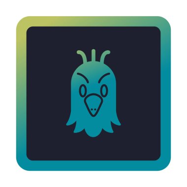 şık papağan kafası logo vektör çizimi