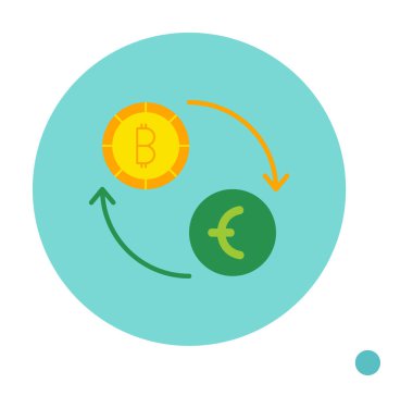 para birimi değişim simgesi, vektör illüstrasyonu