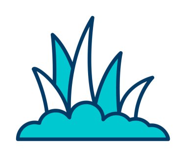 Çimenler. Web simgesi basit illüstrasyon