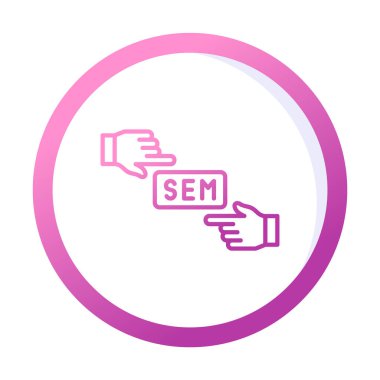 Basit düz Sem simge vektör çizimi 