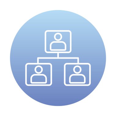 Basit ağ simgesi, vektör illüstrasyonu