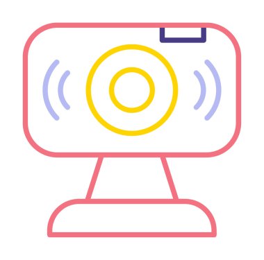 Web kamerası. Web simgesi basit illüstrasyon                   