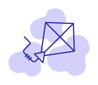 Uçurtma rengi simgesi. vektör illüstrasyonu                      