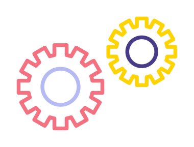 Gears'ı web simgesi, vektör çizim 