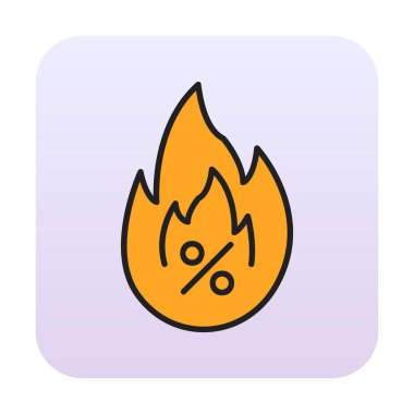 Hot Sale ikon vektör illüstrasyon tasarımı ile basit bir yangın
