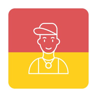 Hip Hop Man ikon vektör illüstrasyonu